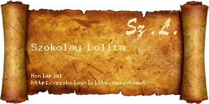 Szokolay Lolita névjegykártya