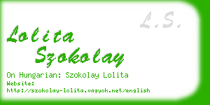 lolita szokolay business card